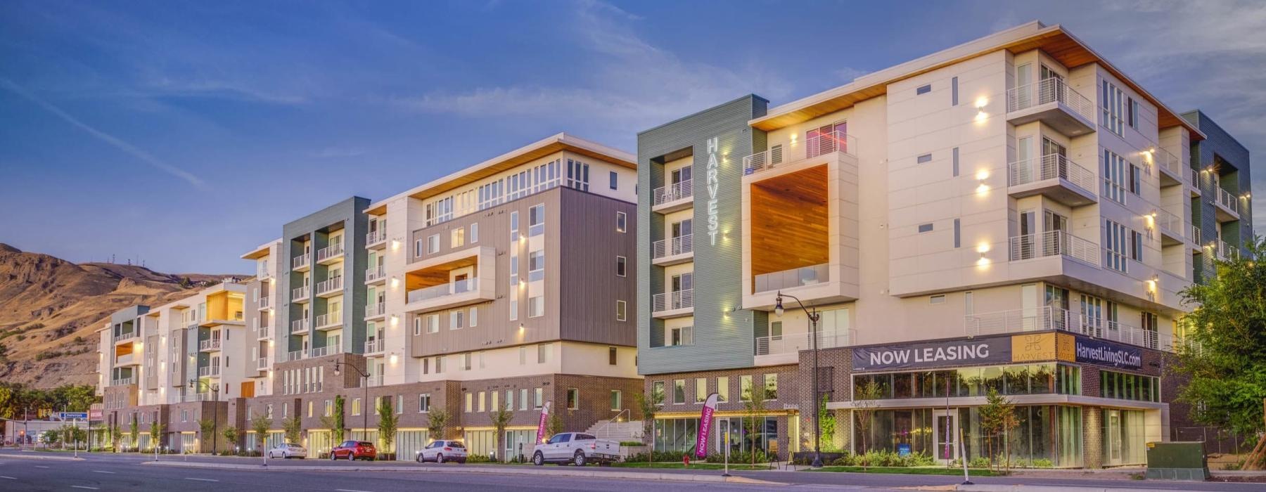 Harvest apartment building exterior