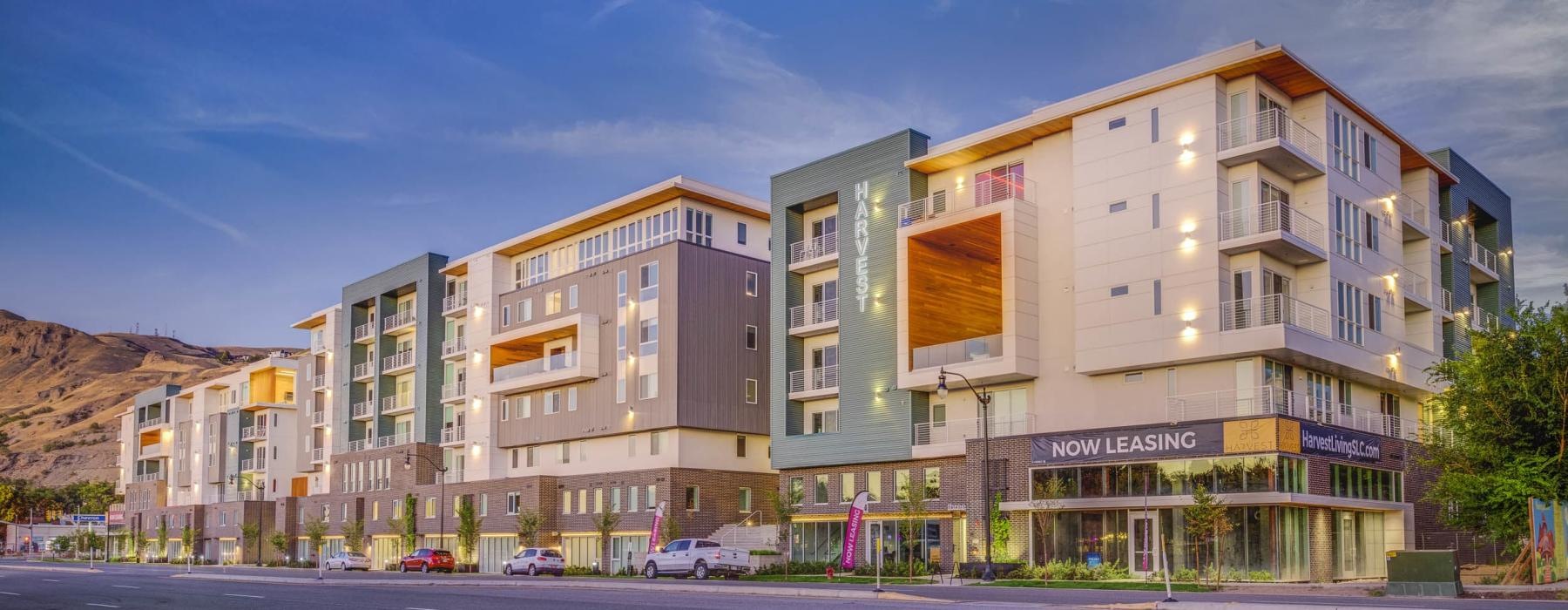 Harvest apartment building exterior